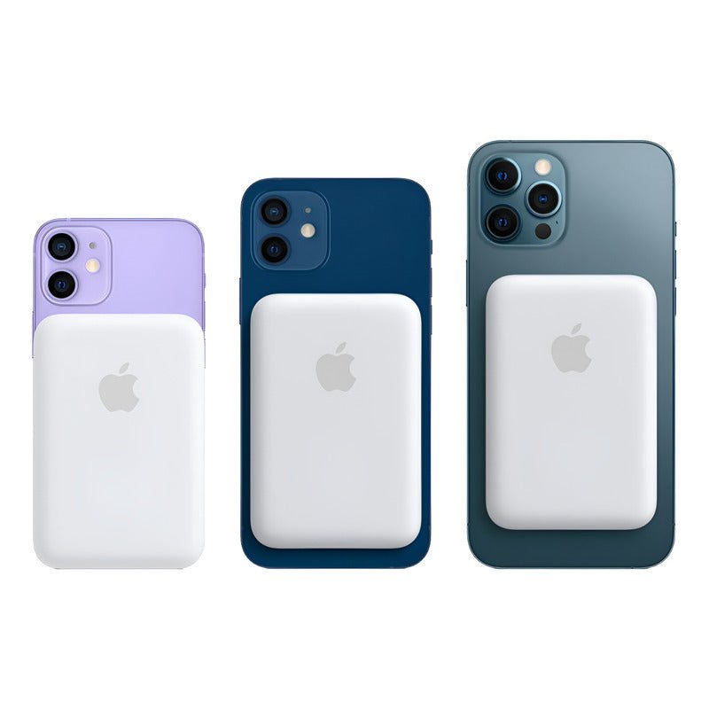 Bateria Magsafe con tres modelos diferentes de iphone